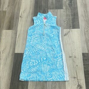 ❄️🌷Lilly Pulitzer Turquoise and White Patterned Top